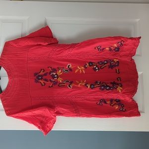 Free People embroidered floral mini dress